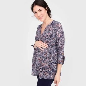 Motherhood Maternity Tie Sleeve Blouse
